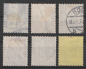 Preview: Michel Nr. 9 - 14, 1. Januar 1905 Zähldienstmarken für Baden gestempelt.